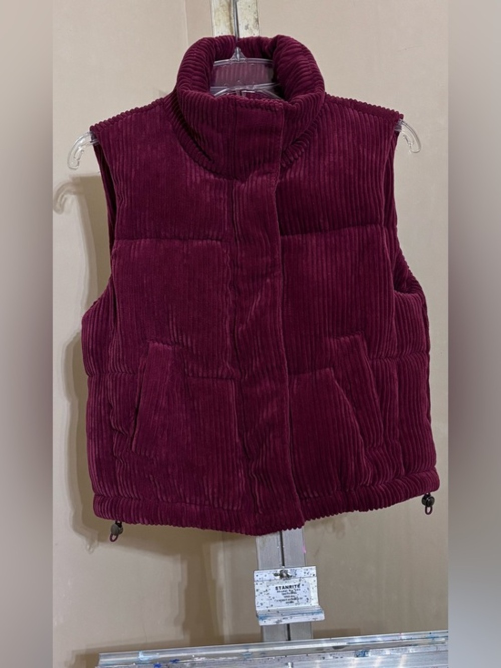 7 For All Mankind Maroon Corduroy Vest Sz XS